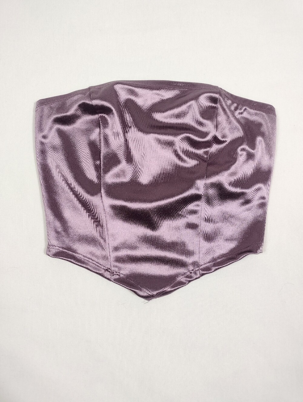 Urban Outfitters Kimchi Blue Khloe Satin Cropped Tube Top Purple Size Small